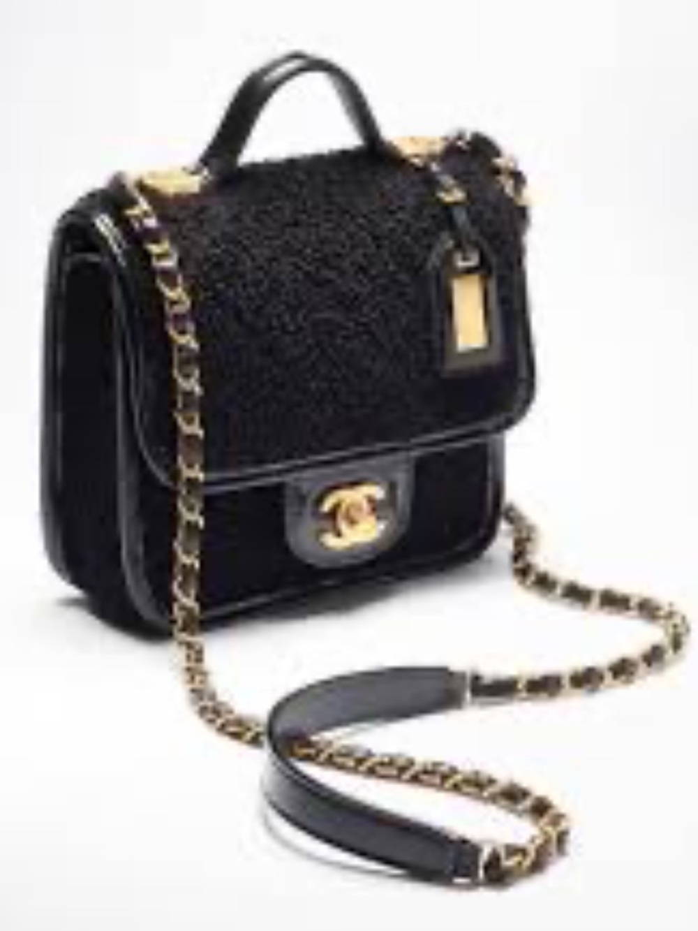 CHANEL Mini Tweed School Memory Flap Bag